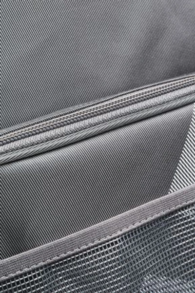 Shop Adidas Originals Mesh-paneled Printed Twill Backpack In Gray