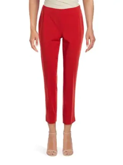 Shop Lafayette 148 Stanton Cropped Trousers In Porcelain
