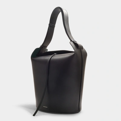 Shop Burberry | Large Bucket Bag In Black Supple Leather