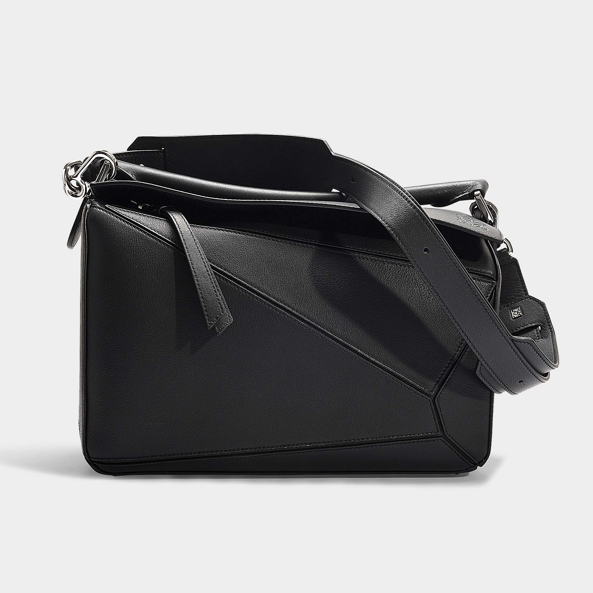 loewe black puzzle bag