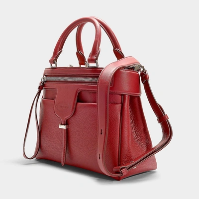 Shop Tod's | Hobo Crossbody Bag In Red Grained Calfskin In Brown