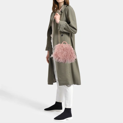 Shop Strathberry | The  Nano Tote In Pink Fur