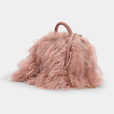 Shop Strathberry | The  Nano Tote In Pink Fur