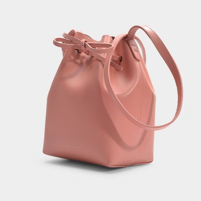 Shop Mansur Gavriel Mini Bucket Bag In Red