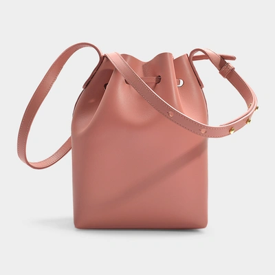 Shop Mansur Gavriel Mini Bucket Bag In Red