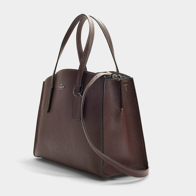 Shop Coach Charlie Carryall In Burgundy Polished Pebble Leather