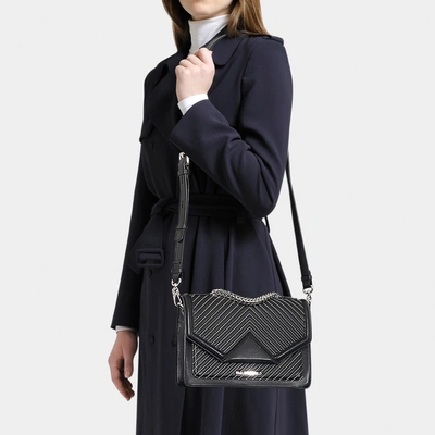 Karl Lagerfeld K/klassik Quilted Shoulder Bag In Black Calfskin | ModeSens