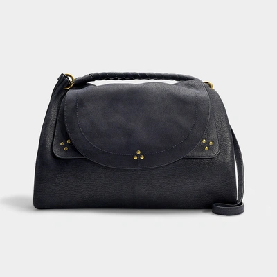 Shop Jérôme Dreyfuss | Oscar Large Crossbody Bag In Black And Navy Lambskin