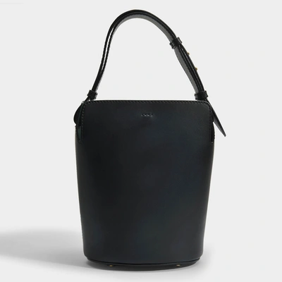 Shop Burberry | The Small Bucket Bag In Black Calfskin