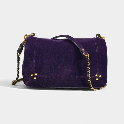 Shop Jérôme Dreyfuss | Bobi Crossbody Bag In Purple Velvet Lambskin