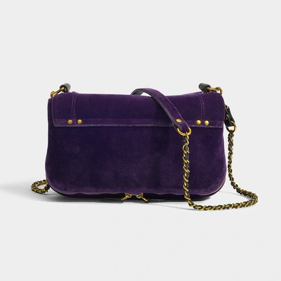 Shop Jérôme Dreyfuss | Bobi Crossbody Bag In Purple Velvet Lambskin