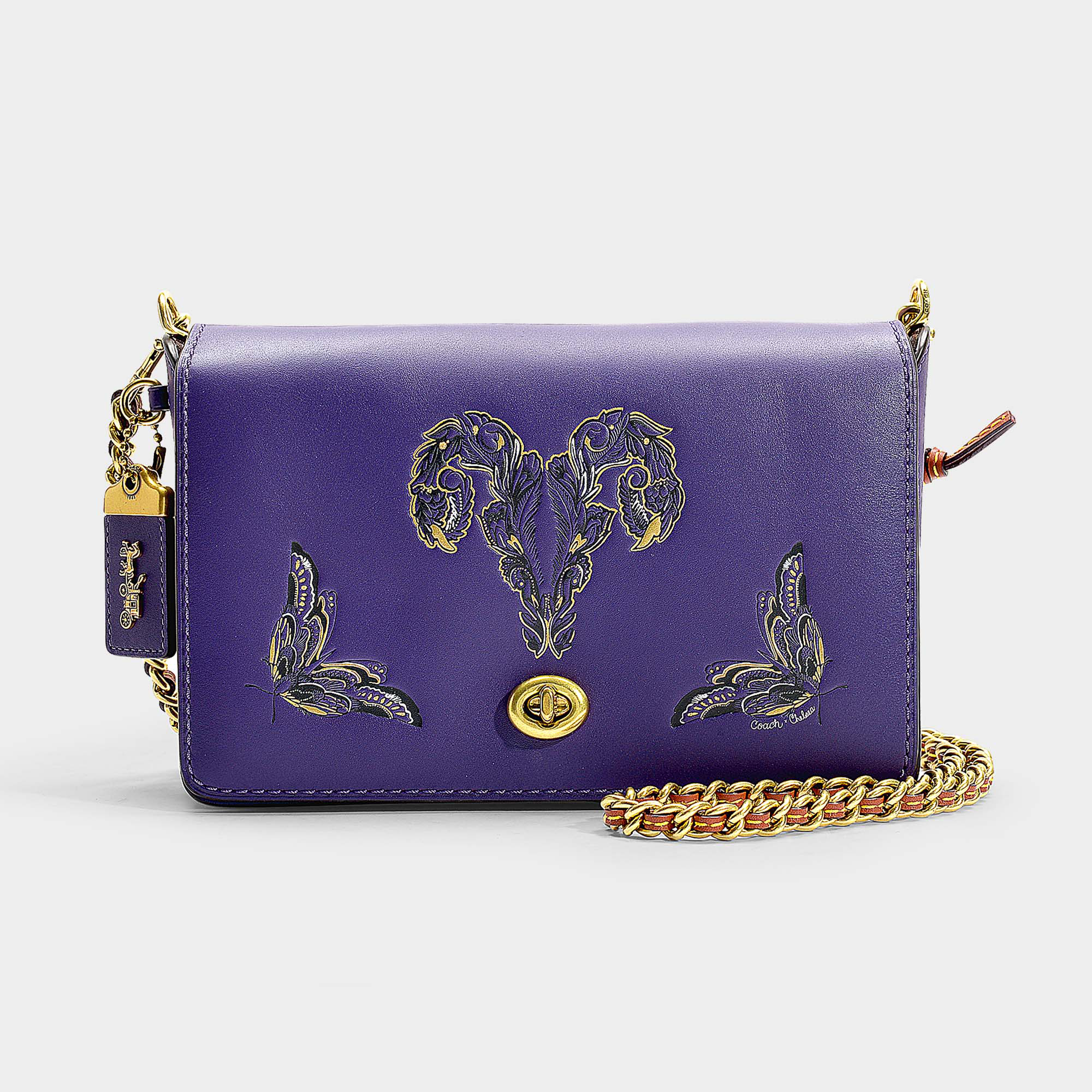 dark purple coach purse