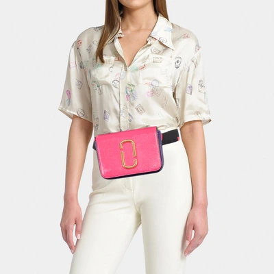 Marc Jacobs, Little Big Shot Bag In Multicolor Peony Pink Polyurethane  Coated Calfskin