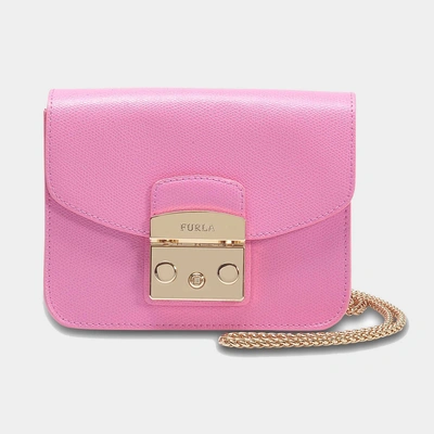Shop Furla Metropolis Mini Crossbody Bag In Pink