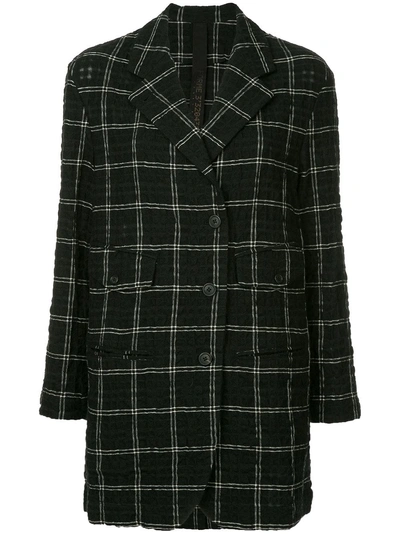 Shop Forme D'expression Checked Blazer In Black