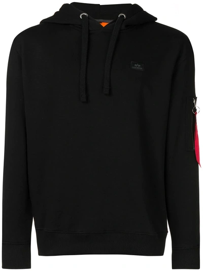 Shop Alpha Industries X-fit Hooded Sweatshirt In Black
