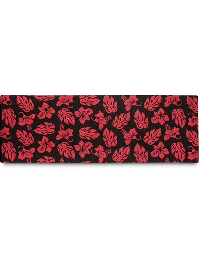 Shop Prada Floral Print Yoga Mat - Red