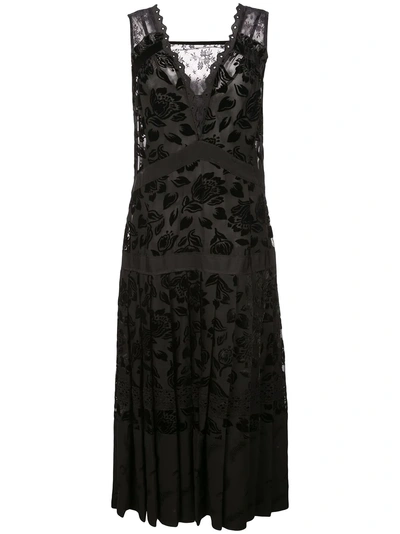 Shop Coach Floral Devore Dress - Black