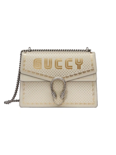 Shop Gucci Medium Guccy Dionysus Shoulder Bag - White