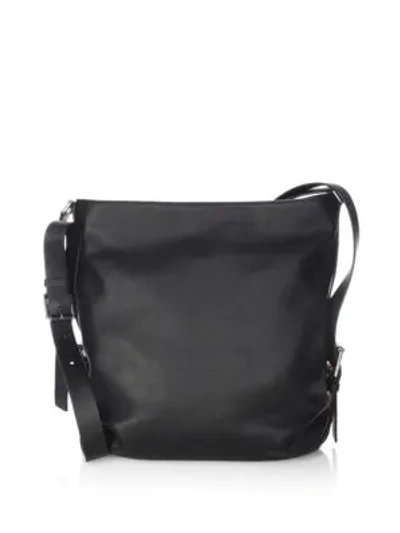 Shop Michael Kors Naomi Leather Shoulder Bag In Black