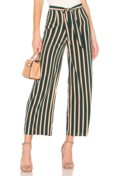 Shop Amuse Society Earn Your Stripes Pant In Dark Green. In Emerald