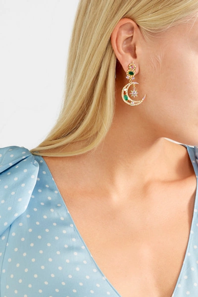Shop Percossi Papi Gold-plated And Enamel Multi-stone Earrings