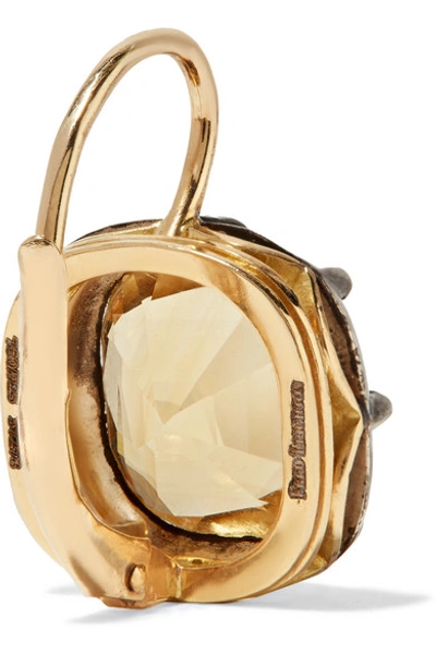 Shop Fred Leighton Collection 18-karat Gold, Silver And Citrine Earrings