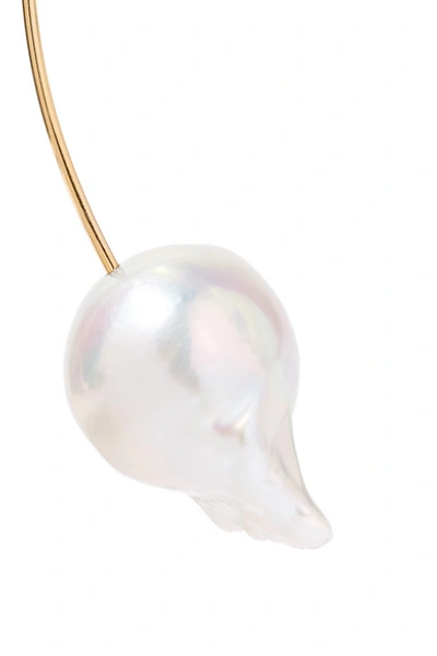 Shop Sophie Bille Brahe Elipse Venus 14-karat Gold Pearl Earring
