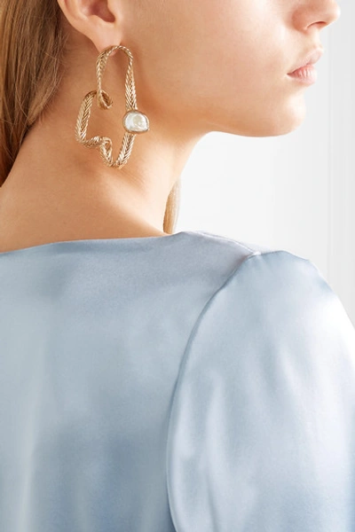 Shop Stvdio Martine Gold-tone Pearl Earrings