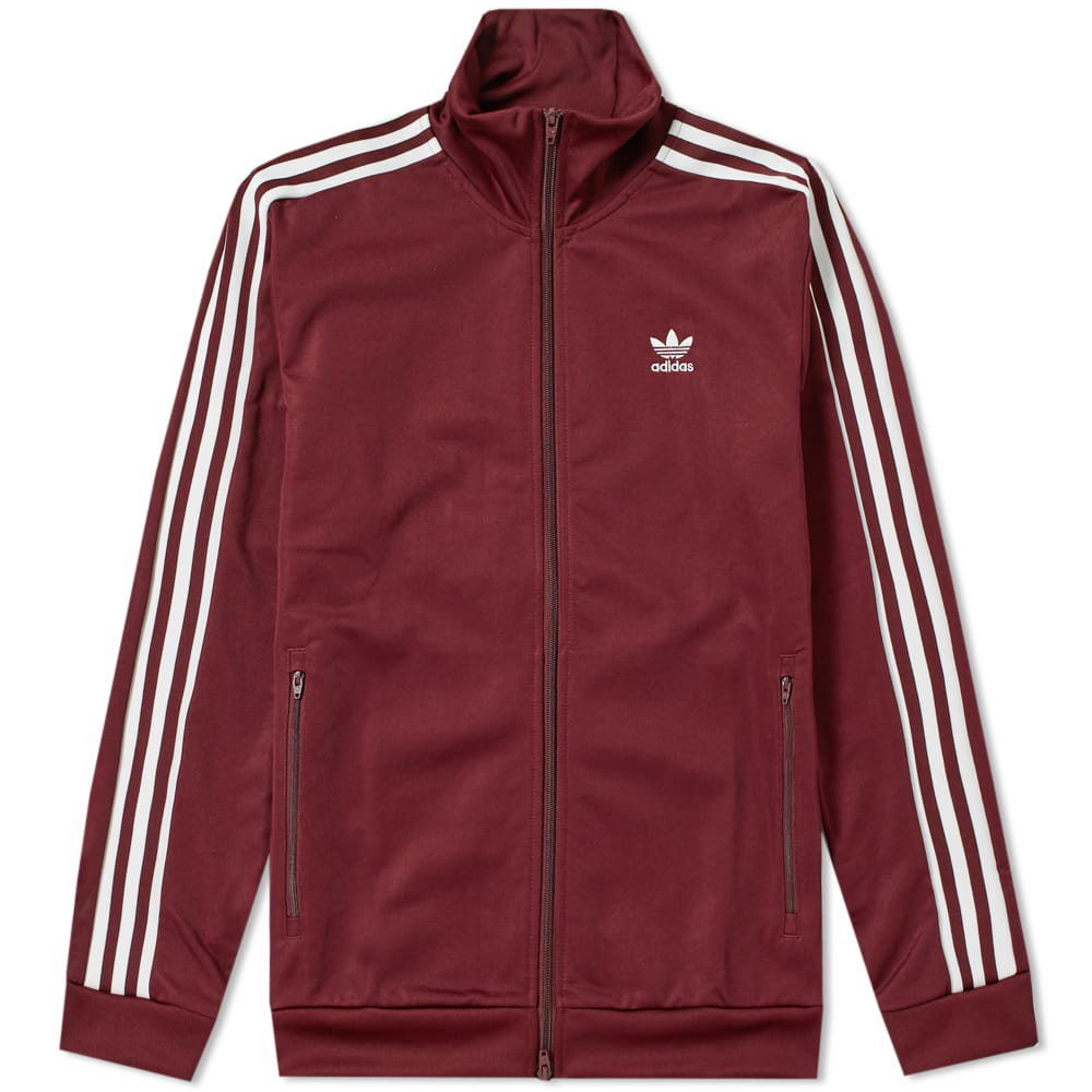 adidas burgundy track top