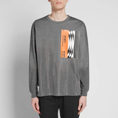 Wtaps Long Sleeve Melancholic 02 Tee In Grey | ModeSens