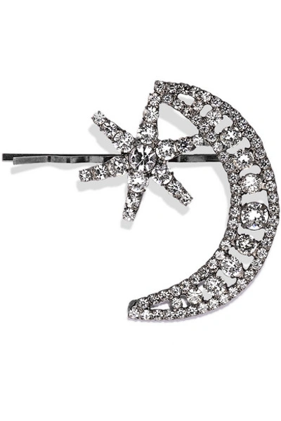 Shop Jennifer Behr Cira Gunmetal-tone Crystal Hairclip In Silver