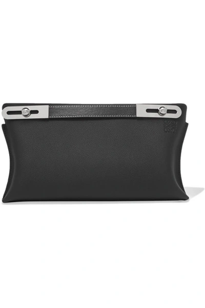 Shop Loewe Missy Small Textured-leather Shoulder Bag In Black