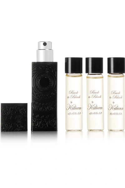 Shop Kilian Back To Black Travel Set - Eau De Parfum And Refills, 4 X 7.5ml In Colorless