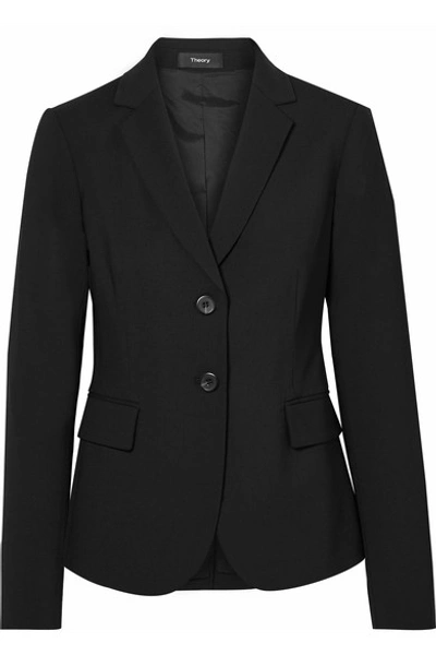 Shop Theory Carissa Wool-blend Blazer In Black