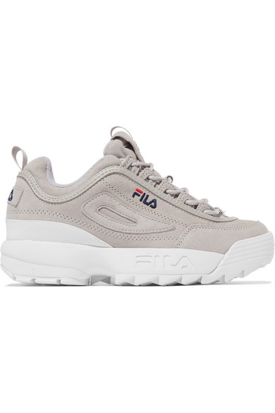 fila disruptor ii premium suede grey shoes