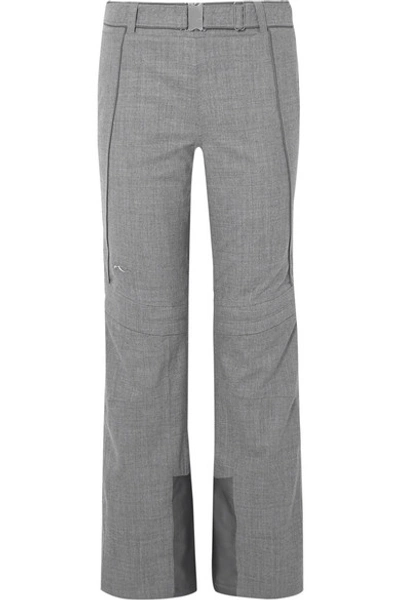 Shop Kjus Naira Paneled Stretch Wool-blend Ski Pants In Gray