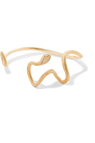 Shop Ole Lynggaard Copenhagen Snakes 18-karat Gold Diamond Bracelet