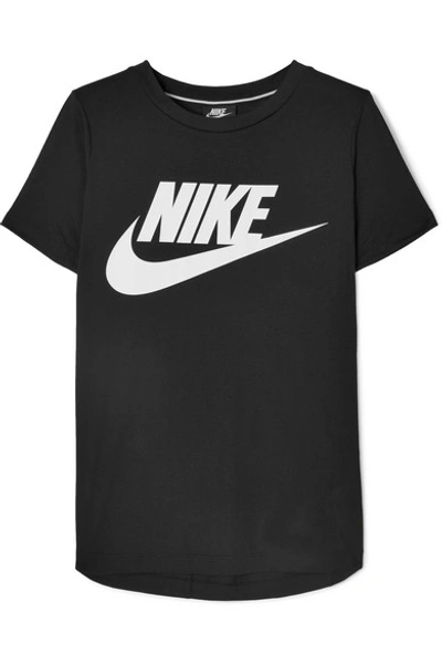 Shop Nike Essential Printed Jersey T-shirt In Black