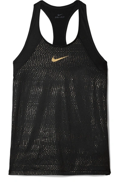 Shop Nike Pro Mesh Tank In Black