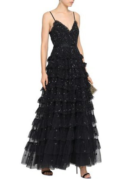 Needle & thread marie tiered embellished tulle clearance gown
