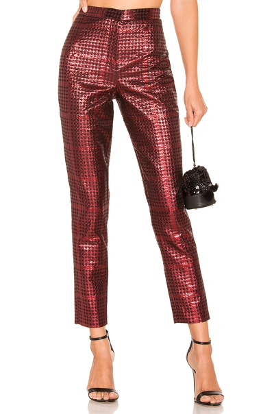 Shop Nbd X Naven Zara Pant In Lurex Red