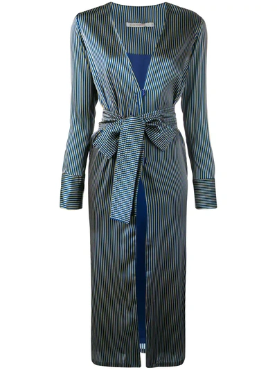Shop Silvia Tcherassi Naomi Striped Dress - Blue