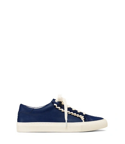Shop Tory Sport Ruffle Sneakers In Navy Sea/navy Sea Snow White