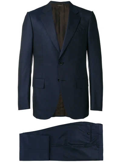 Shop Ermenegildo Zegna Single Breasted Two-piece Suit - Blue