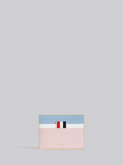 Shop Thom Browne Stained Calfskin Note Cardholder In Pink