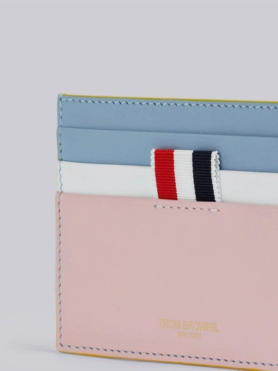 Shop Thom Browne Stained Calfskin Note Cardholder In Pink