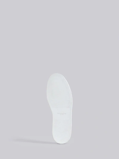 Shop Thom Browne Leather Slip-on Wingtip Trainer In White