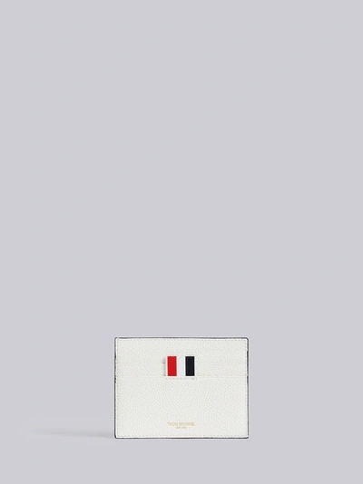 Shop Thom Browne Golf Intarsia Leather Note Cardholder In White