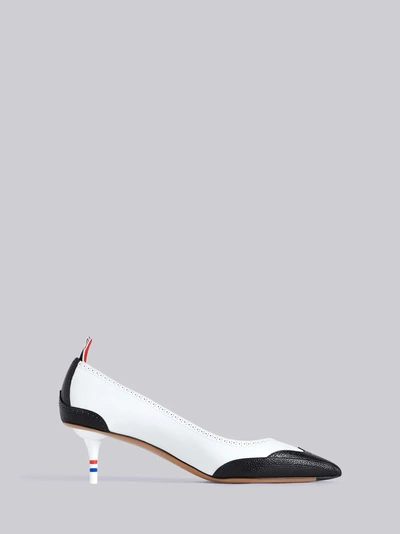 Shop Thom Browne Golf Ball And Tee Leather High Heel In White